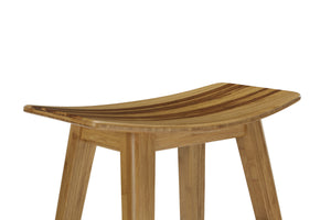 Tigris Counter Height Stool, Caramelized With Exotic Tiger Inlay