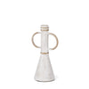 Ziva Small Distressed Wall White Metal Sculptural Object
