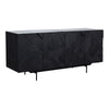 Moe's Kattan Sideboard Black with Marble Top