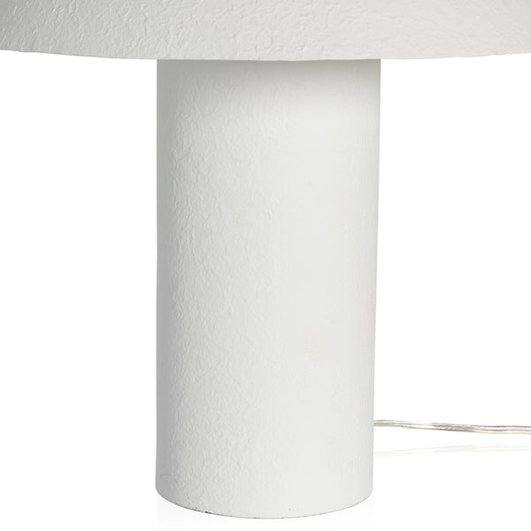 Santorini Table Lamp In Matte White Plaster