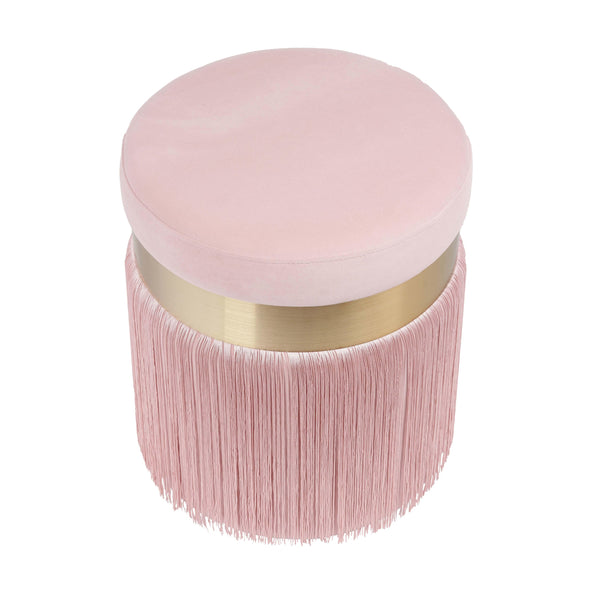 Melody Blush Tasseled Ottoman