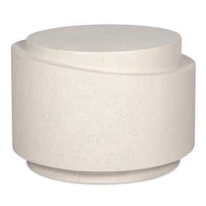 Moe's Cosmo Outdoor Accent Table in Off White