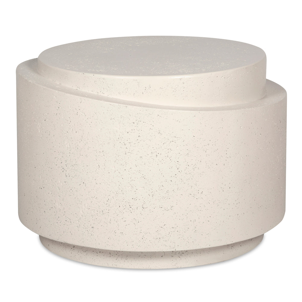 Moe's Cosmo Outdoor Accent Table in Off White