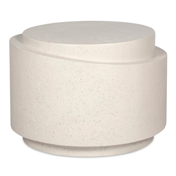 Moe's Cosmo Outdoor Accent Table in Off White