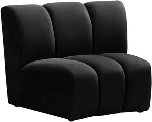 Lynda Modular Chair In Black Velvet