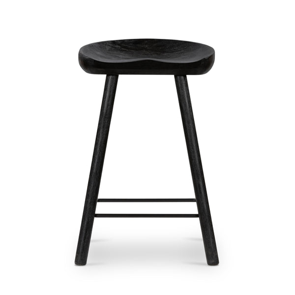 Barrett Stool In Matte Black Parawd In Counter