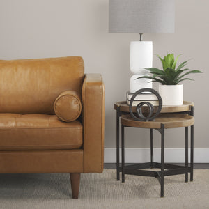 Svend 88.0L x 38.0W x 34.0H Tan Leather Sofa