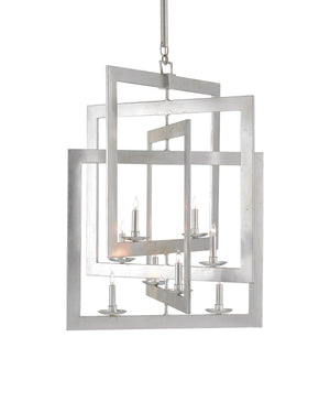 Middleton Silver Chandelier In Contemporary Silver Leaf