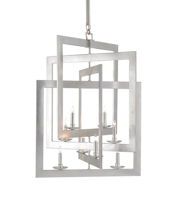 Middleton Silver Chandelier In Contemporary Silver Leaf