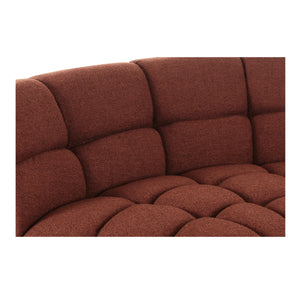 Moe's Roman L-Shaped Sectional in Rust, Modern Vintage