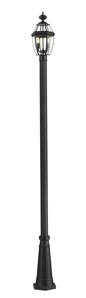Westover 2 Light Outdoor Post Mounted Fixture in Black Finish