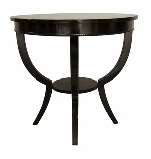 Scheffield Round End Table, Black