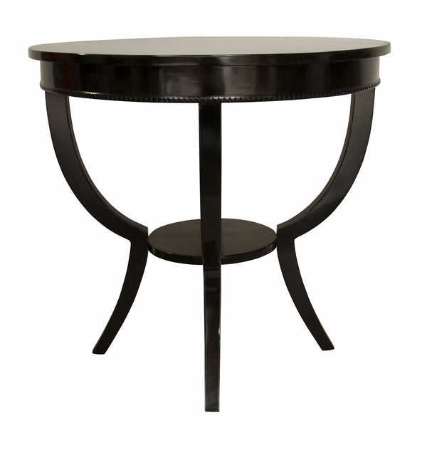 Scheffield Round End Table, Black