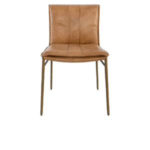 Mayer Dining Chair Set of 2 with Hammered Iron Legs