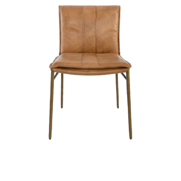 Mayer Dining Chair Set of 2 with Hammered Iron Legs