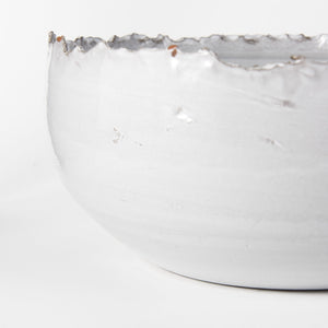 Larsen 13L x 13W White Ceramic Large Decorative Bowl