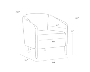 SHEVA ARMCHAIR - SAN REMO WINTER CLOUD / ANTONIO CHARCOAL