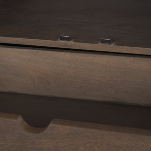 Wallen Solid Dark Brown Wood Curio Cabinet