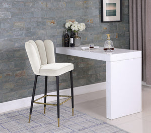 Anita Stool In Cream Velvet