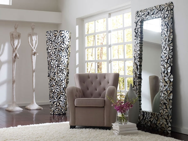 Skinny Female Sculpture, Roman Stone 84"H