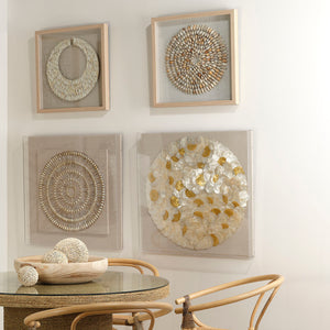 Riviera Framed Wall Art, Beige Simnia Shell