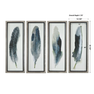 Feathered Beauty Prints, S/4