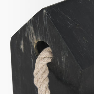 Raena Black Marble House Door Stopper