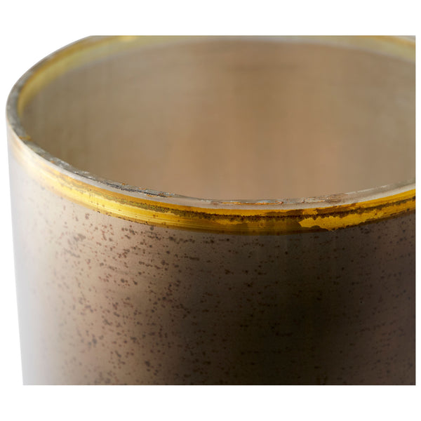 Large Pemberton Vase in Black Onyx and Champagne