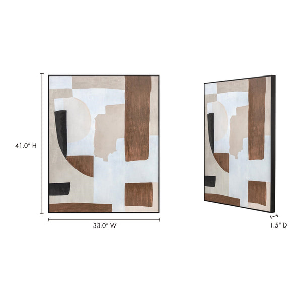 Fina 2 Multicolor Abstract Wall Décor by Moe's