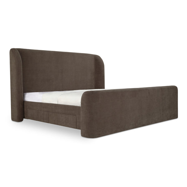 Moe's Sophia Queen Storage Bed Brown
