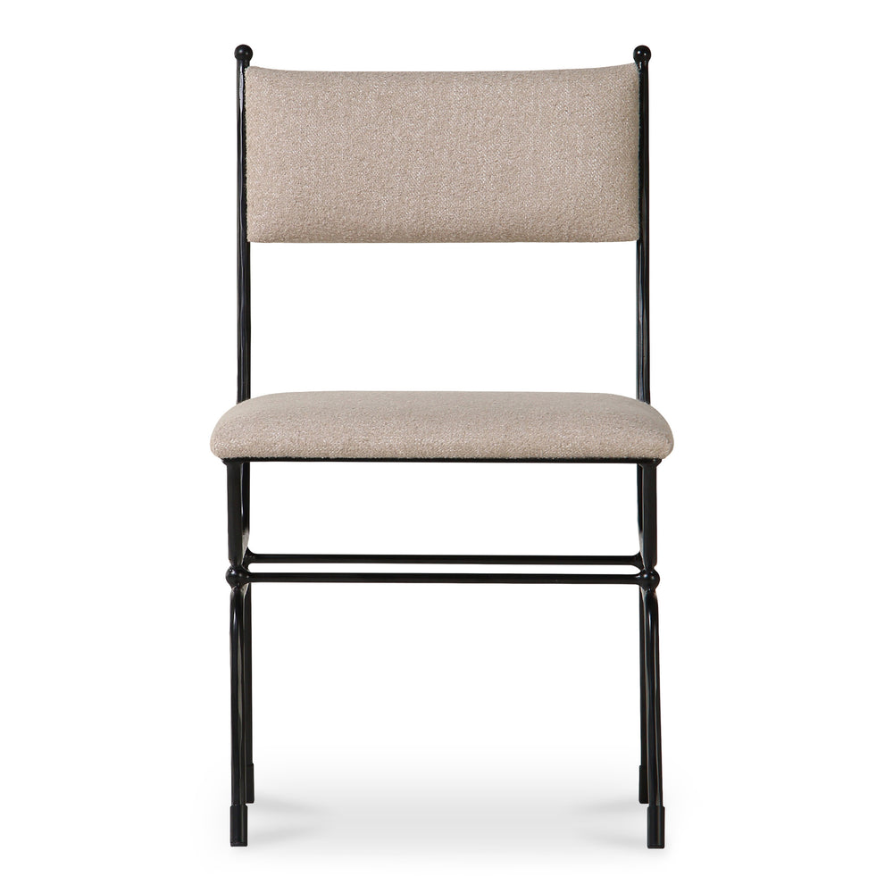 Moe's Posta Dining Chair with Soft Fabric Upholstery