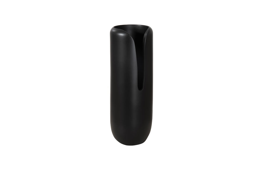 Interval Wood Vase, Black, Large