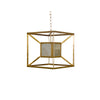 GOLD LEAFED IRON BOX CHANDELIER PENDANT