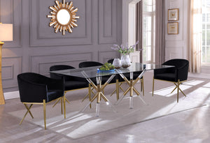 Erick Dining Table In Acrylic/Gold