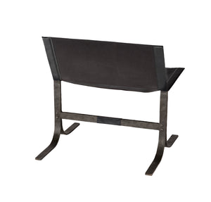  Alessa Leather Sling Chair, Black