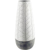Harrier II Large Gray Ceramic Dark Base White Vase