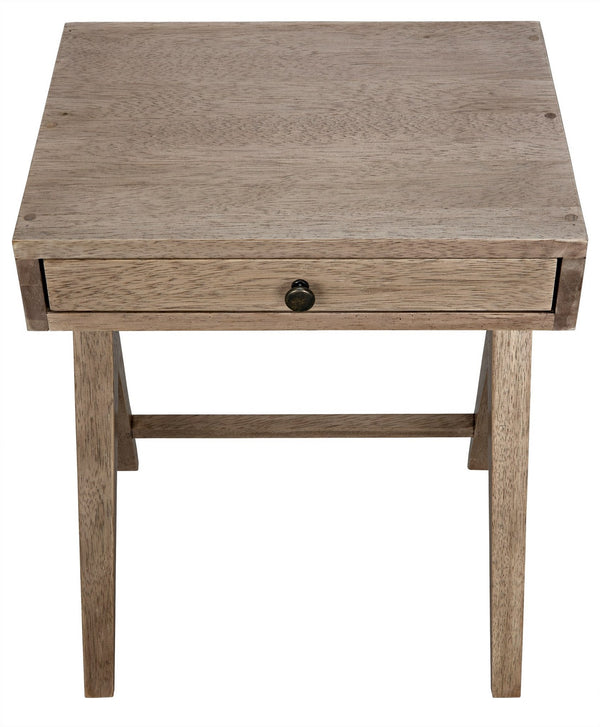 Peter Side Table, Washed Walnut