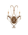 Crystal Lights Gold Wall Sconce In Rhine Gold