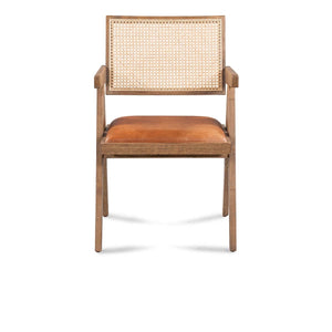 Douglas Leather Seat Dining Chair - Autumn Brown