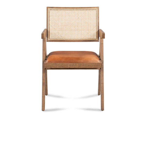 Douglas Leather Seat Dining Chair - Autumn Brown
