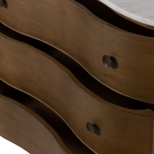 Tiago Marble Chest In Toasted Oak