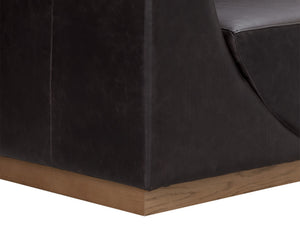 ANAKIN SOFA - LIGHT OAK - TUSCANY WARM BLACK LEATHER