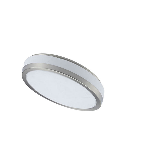 LED Ceiling Flush 8W 203mm,Satin Chrome