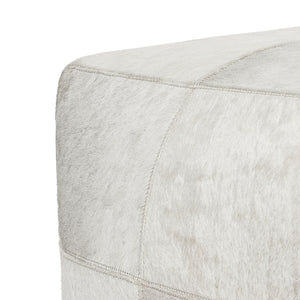 Classic Home Hide Pouf - Leather & Polystyrene