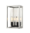 Quadra 2 Light Wall Sconce in Brushed Nickel + Black Finish