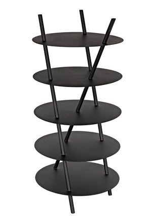 Gautama Industrial Steel Shelf in Matte Black