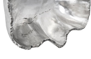 Cast Onyx Wall Bowl, Silver, Small