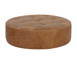 NILDA OTTOMAN - CAMEL LEATHER