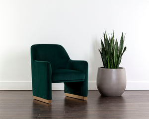 JAIME LOUNGE CHAIR - MEG DARK EMERALD