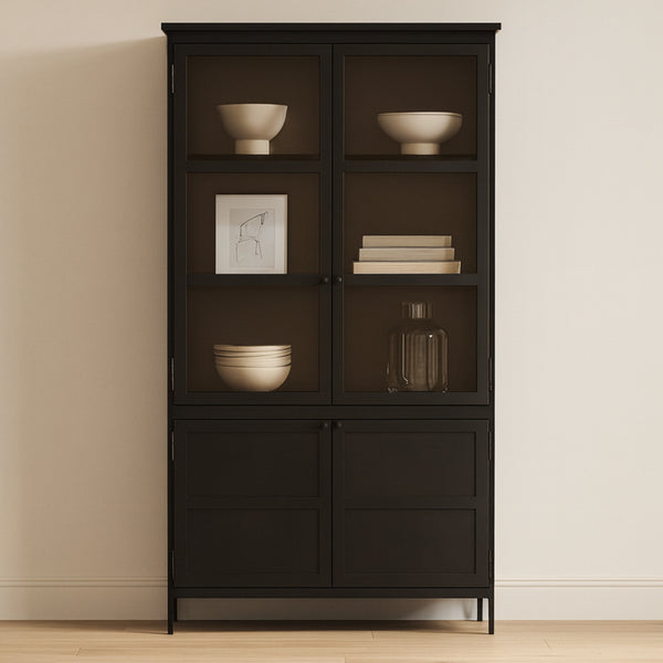Moe's Henry Metal Tall Cabinet in Black